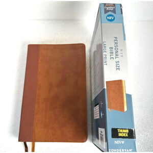 NIV Personal Size Bible Large Print Lay Flat Ribbon Markers New Opened Box